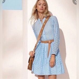 MICHAEL Michael Kors Daisy Light Blue Eyelet Dress - Size 4